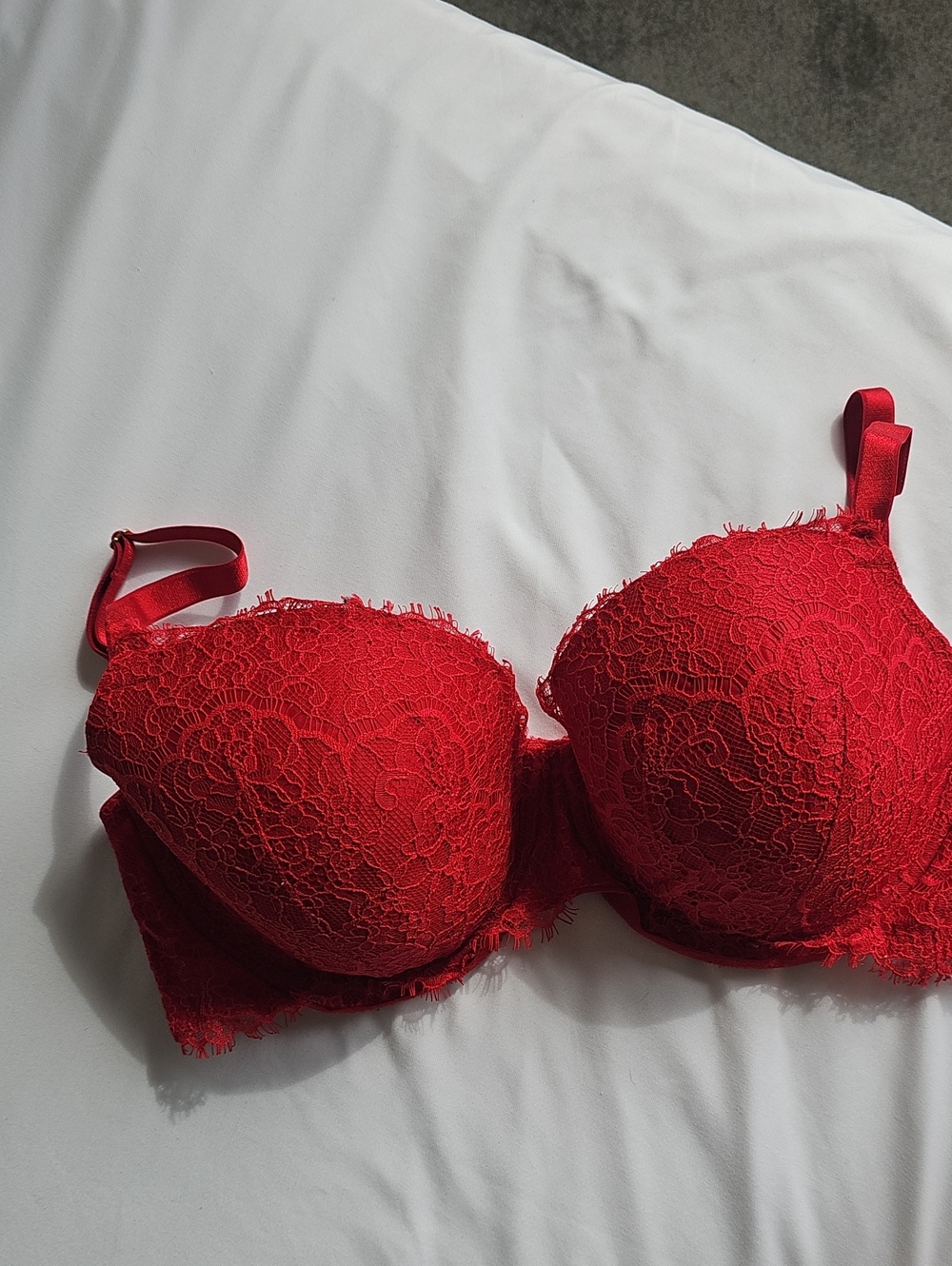 Victoria's Secret Red Lace Push-Up Bra